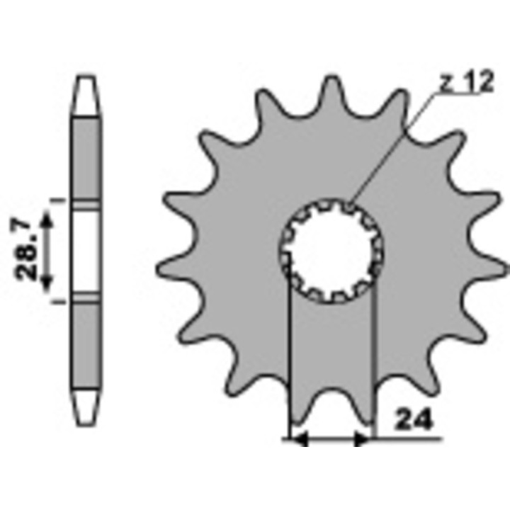 Pignon PBR acier anti-bruit - 530 526 16 18NC | Oxmoto
