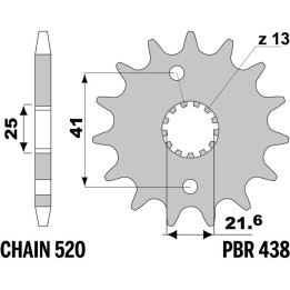 Pignon PBR acier standard - 520 438 15 18NC | Oxmoto