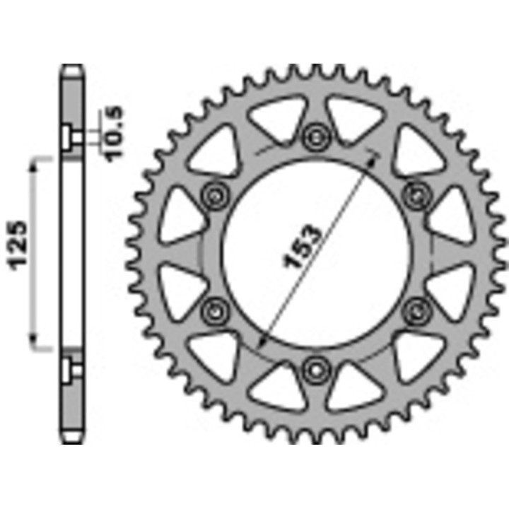 Pignon PBR acier anti-bruit - 530 288 16 18NC | Oxmoto