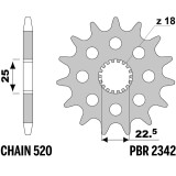 Pignon PBR acier standard - 520 2342 17 18NC | Oxmoto