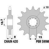 Pignon PBR acier standard - 420 599M 13 18NC | Oxmoto