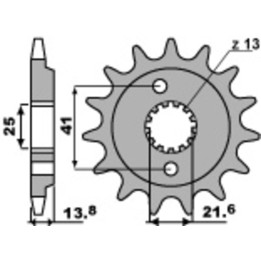 Pignon PBR acier standard - 525 346 16 18NC | Oxmoto