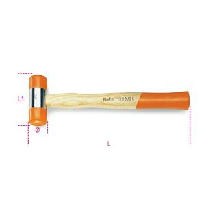 Maillet à embouts nylon Beta taille 35 manche en bois