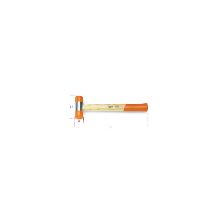 Maillet à embouts nylon Beta taille 35 manche en bois