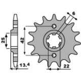 Pignon PBR acier standard - 525 291 16 18NC | Oxmoto
