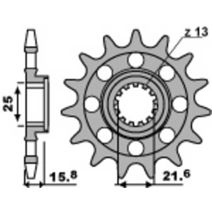 Pignon PBR acier standard - 520 2093M 14 18N | Oxmoto