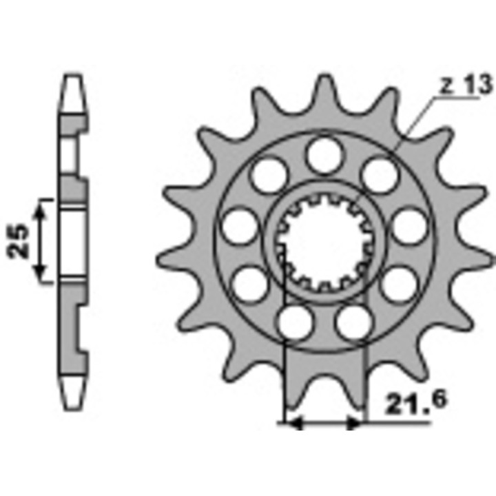 Pignon PBR acier standard - 520 2141 14 18NC | Oxmoto