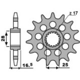 Pignon PBR acier standard - 525 2309 17 18NC | Oxmoto