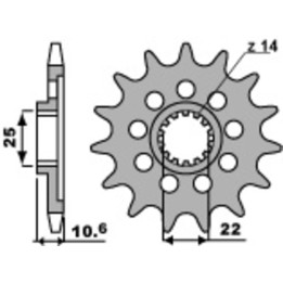 Pignon PBR acier standard - 520 2127 15 18NC | Oxmoto