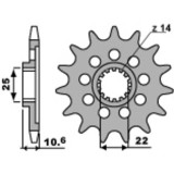 Pignon PBR acier standard - 520 2127 15 18NC | Oxmoto