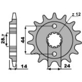 Pignon PBR acier standard - 525 348 16 18NC | Oxmoto