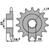 Pignon PBR acier standard - 525 2114 14 18NC | Oxmoto