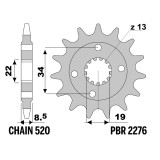 Pignon PBR acier standard - 520 2276 15 18NC | Oxmoto