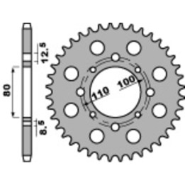 Pignon PBR acier standard - 520 333 14 18NC | Oxmoto