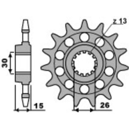 Pignon PBR acier standard - 520 2199 18 18NC | Oxmoto