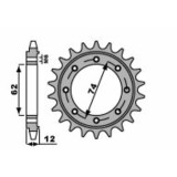 Pignon PBR acier standard - 525 2196 21 18NC | Oxmoto