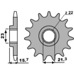 Pignon PBR acier standard - 520 441 16 18NC | Oxmoto