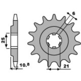 Pignon PBR acier standard - 630 331 14 18NC | Oxmoto