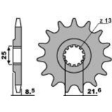 Pignon PBR acier standard - 525 2137 14 18NC | Oxmoto