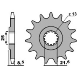 Pignon PBR acier standard - 525 2137 17 18NC | Oxmoto