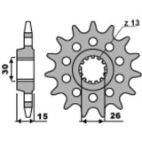 Pignon PBR acier standard - 525 2198 16 18NC | Oxmoto