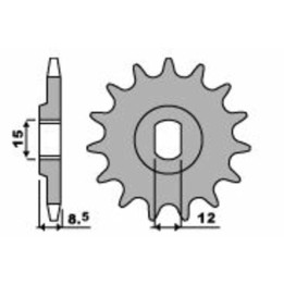 Pignon PBR acier standard - 415 2240 10 18NC | Oxmoto