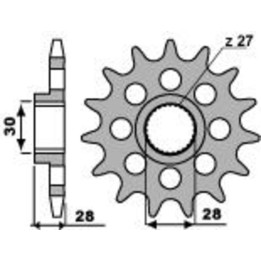 Pignon PBR acier standard - 525 2148 18 18NC | Oxmoto