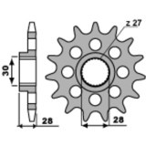 Pignon PBR acier standard - 525 2148 18 18NC | Oxmoto