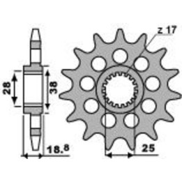 Pignon PBR acier standard - 520 2194 15 18NC | Oxmoto
