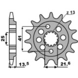 Pignon PBR acier standard - 520 2099 15 18NC | Oxmoto
