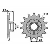 Pignon PBR acier standard - 520 2252 15 18NC | Oxmoto