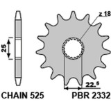 Pignon PBR acier standard - 525 2332 16 18NC | Oxmoto