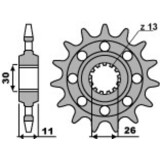 Pignon PBR acier standard - 520 579M 15 18NC | Oxmoto