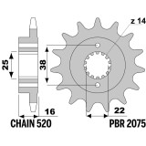 Pignon PBR acier standard - 520 2075 15 18NC | Oxmoto