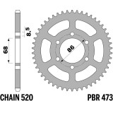 Couronne PBR acier standard - 520 473 40 C45 | Oxmoto