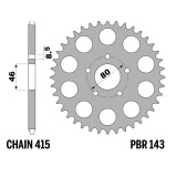 Couronne PBR acier standard - 415 143 42 F | Oxmoto