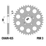 Couronne PBR acier standard - 415 3 32 F | Oxmoto