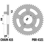 Couronne PBR acier standard - 415 4321 44 F | Oxmoto
