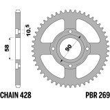 Couronne PBR Acier Standard - 428 269 39 C45 | Oxmoto