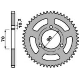Couronne PBR Acier Standard - 420 239 45 F | Oxmoto