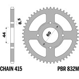 Couronne PBR acier standard - 415 832M 52 F | Oxmoto