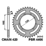 Couronne PBR Acier Standard - 420 4406 48 F | Oxmoto