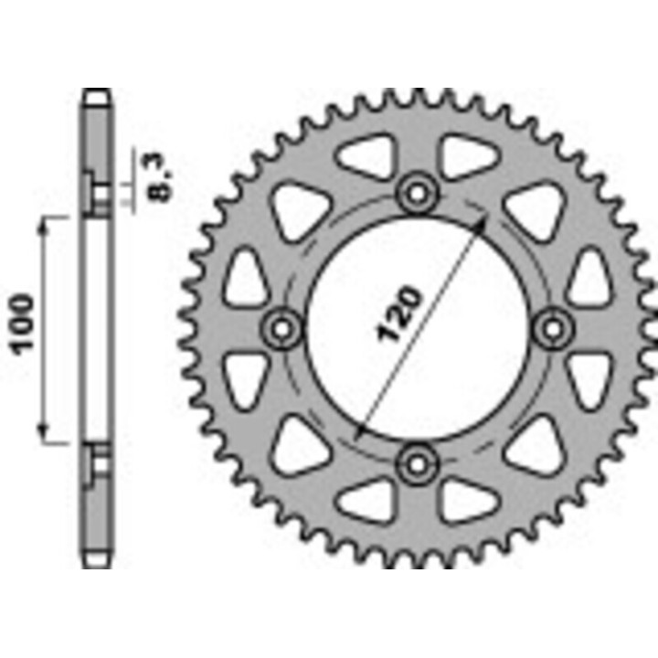 Couronne PBR Acier Standard - 420 4453 51 F | Oxmoto