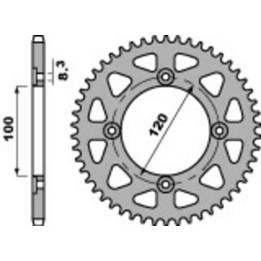Couronne PBR Acier Standard - 420 4453 62 F | Oxmoto