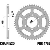Couronne PBR acier standard - 520 4761 36 C45 | Oxmoto