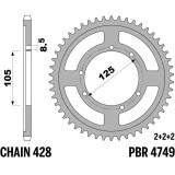 Couronne PBR Acier Standard - 428 4749 69 C45 | Oxmoto
