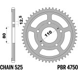 Couronne PBR acier standard - 525 4750 42 C45 | Oxmoto