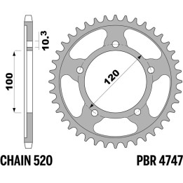 Couronne PBR Acier Renforcé - 520 4747 42 C45T | Oxmoto