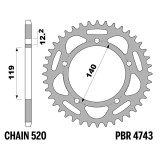 Couronne PBR alu renforcé - 520 4743 44 LD | Oxmoto