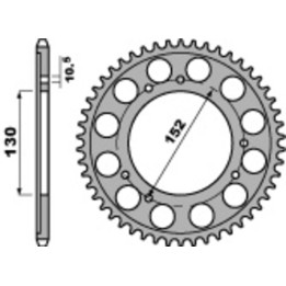 Couronne PBR acier standard - 530 713 46 C45 | Oxmoto